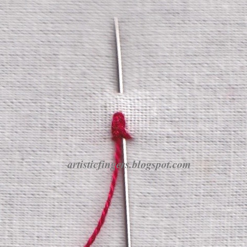 artisticfingers Stitch tutorial Single knotted cable chain stitch