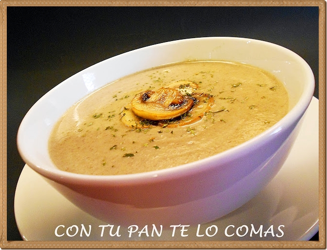 Crema de champiñones