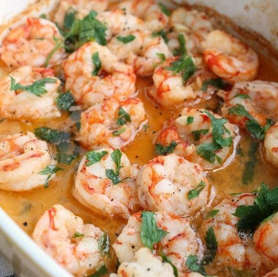 BAKED BUTTER GARLIC SHRIMP #paleo #dinner BAKED BUTTER GARLIC SHRIMP #paleo #dinner