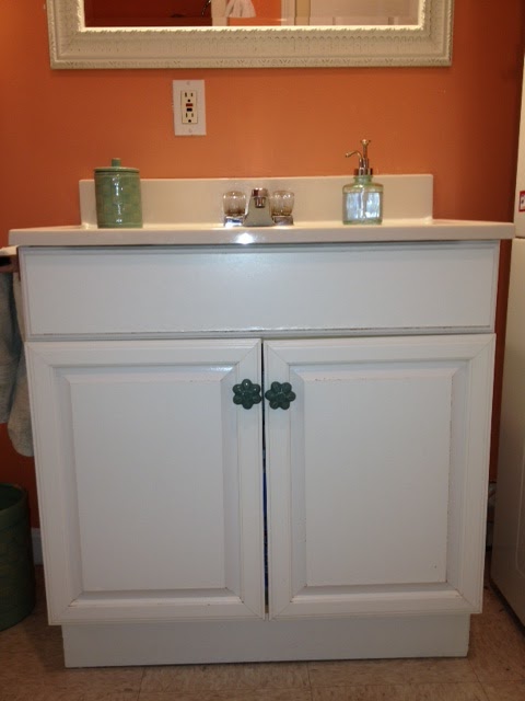 The Elegant House: Painting a Laminate Bathroom Vanity