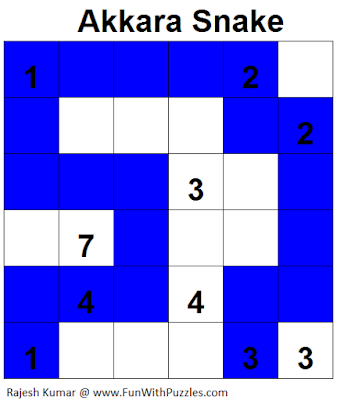 Akkara Snake (Logical Puzzles Series #3) Solution