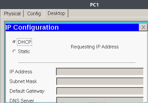 Dhcp setting. Dhcp setting