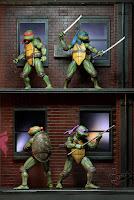 SDCC 2018 NECA Teenage Mutant Ninja Turtles Movie Street Scene Diorama and Action Figure Set