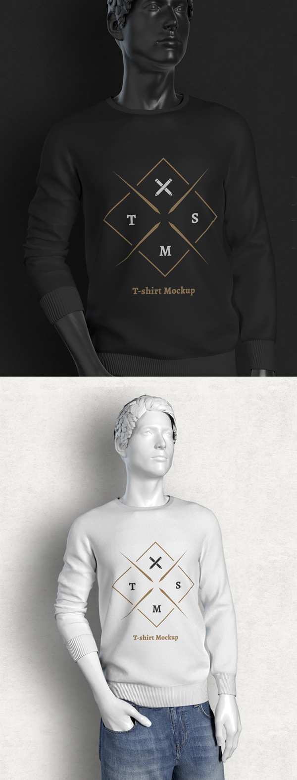 Free Long Sleeve T-shirt Mockup Mockup terbaru 2017 gratis - Free Long Sleeve T-shirt Mockup