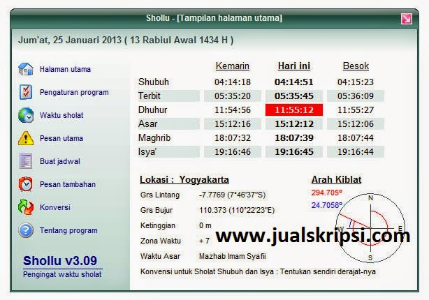 Software Pengingat Shalat