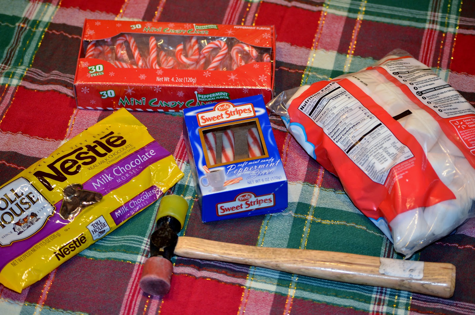 Chocolate Peppermint Marshmallows Feathers in the woods