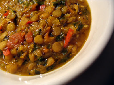 Spicy Green Lentils and Yellow Split Peas