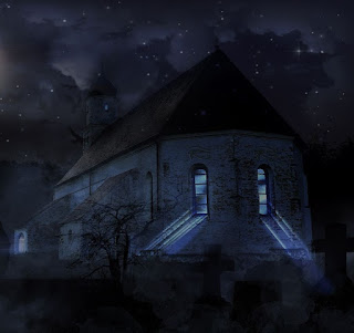 old church at night