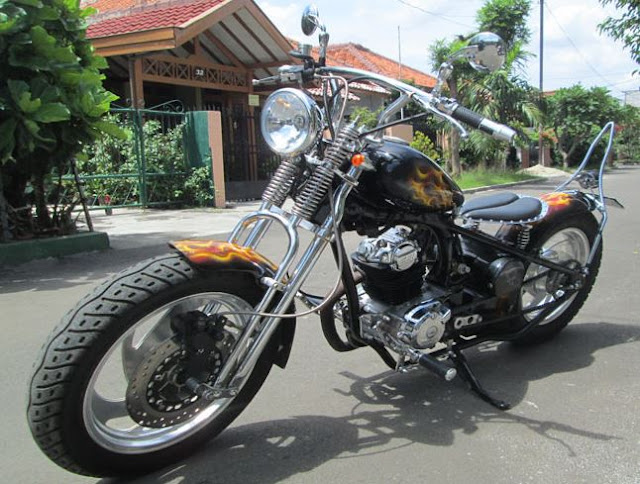 Modifikasi Motor Tiger Ala Harley