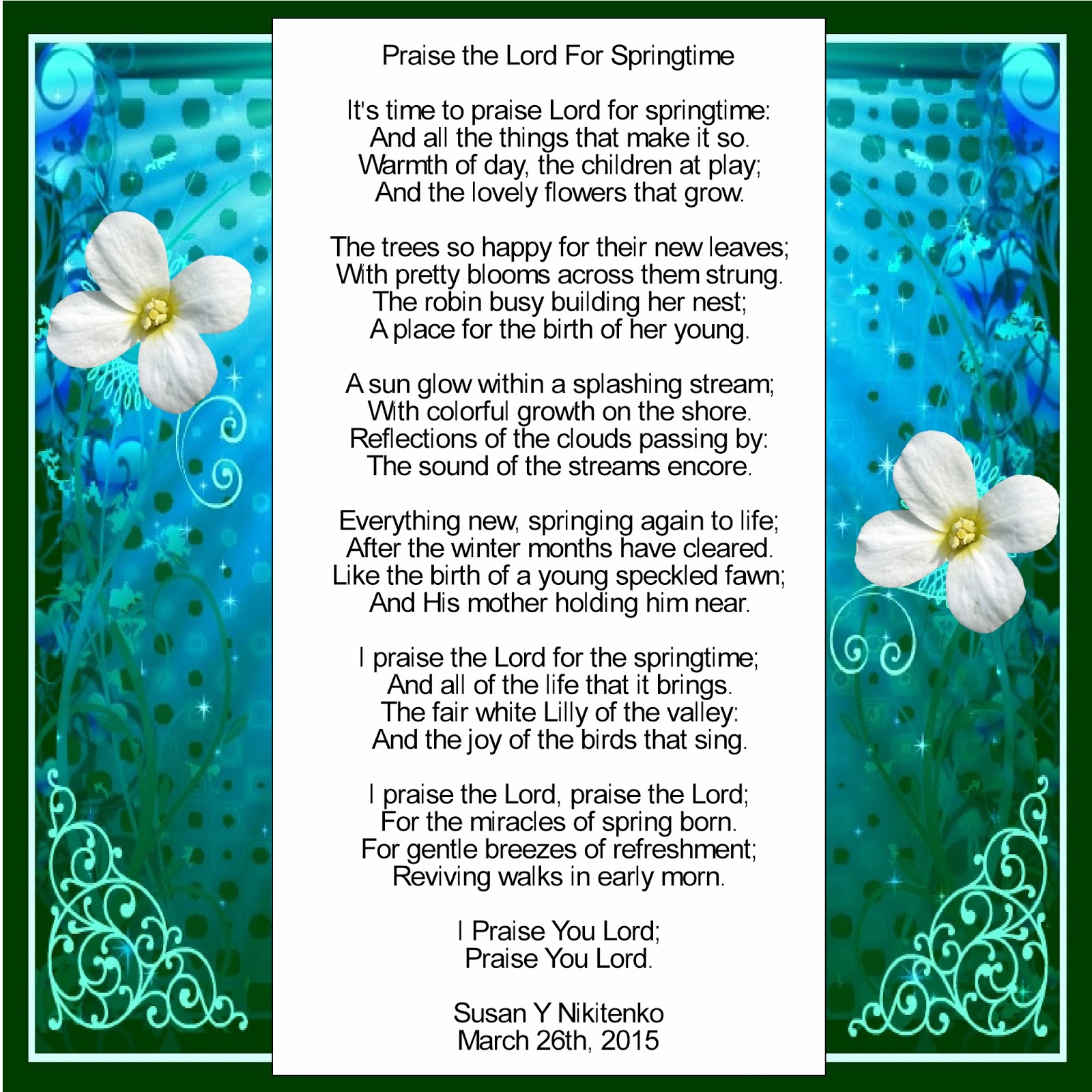 Treasure Box Poetry And Praise Praise The Lord For Springtime - 