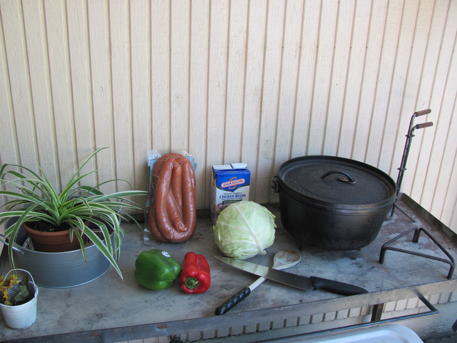Rogue Dutch Oven Cookers Dutch oven Kielbasa and Cabbage