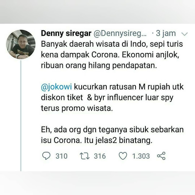 Denny Siregar Corona Binatang Denny Siregar Corona Binatang