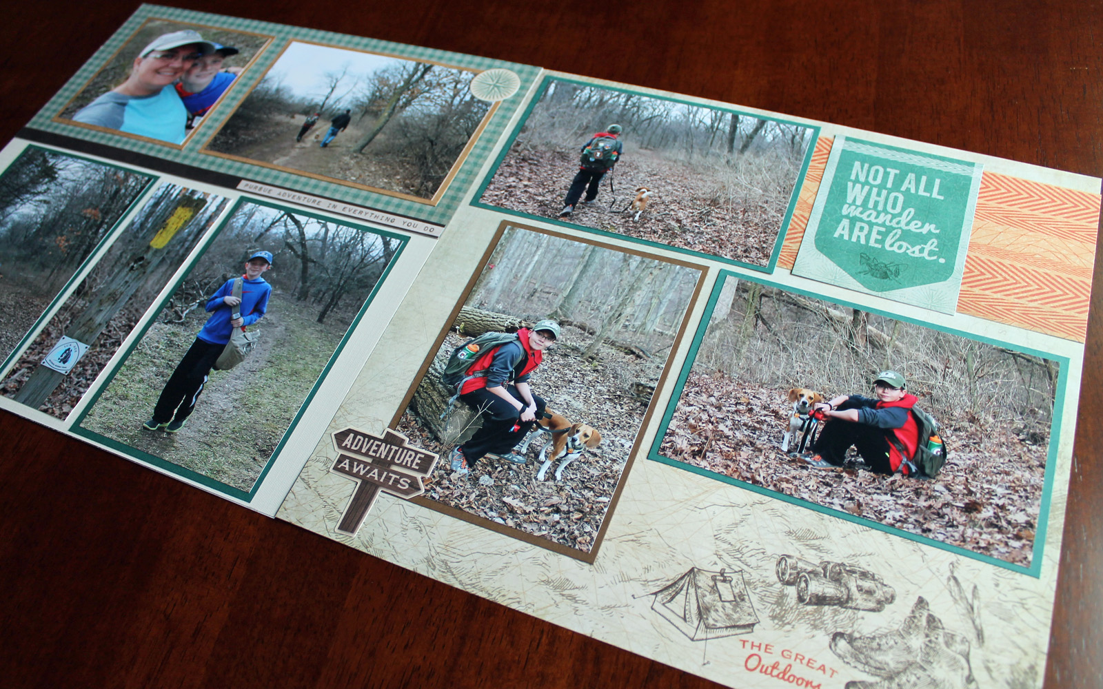 Adventure Scrapbooks Hiking the Ice Age Trail Scrapbook Page
