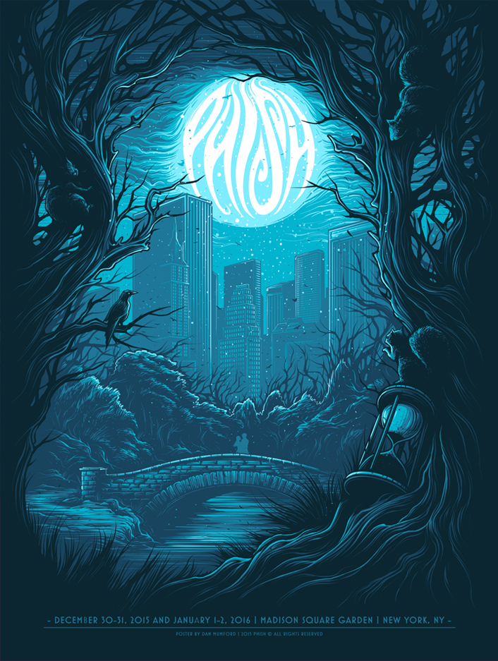 INSIDE THE ROCK POSTER FRAME BLOG Dan Mumford Phish New York Poster