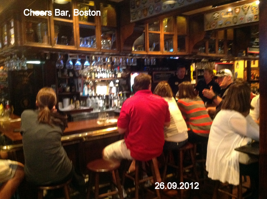 Jan Martin's Travel Blog Cheers pub at Boston, USA September 2012