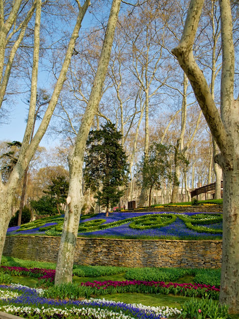 Decoración floral en el Gülhane Park, Estambul