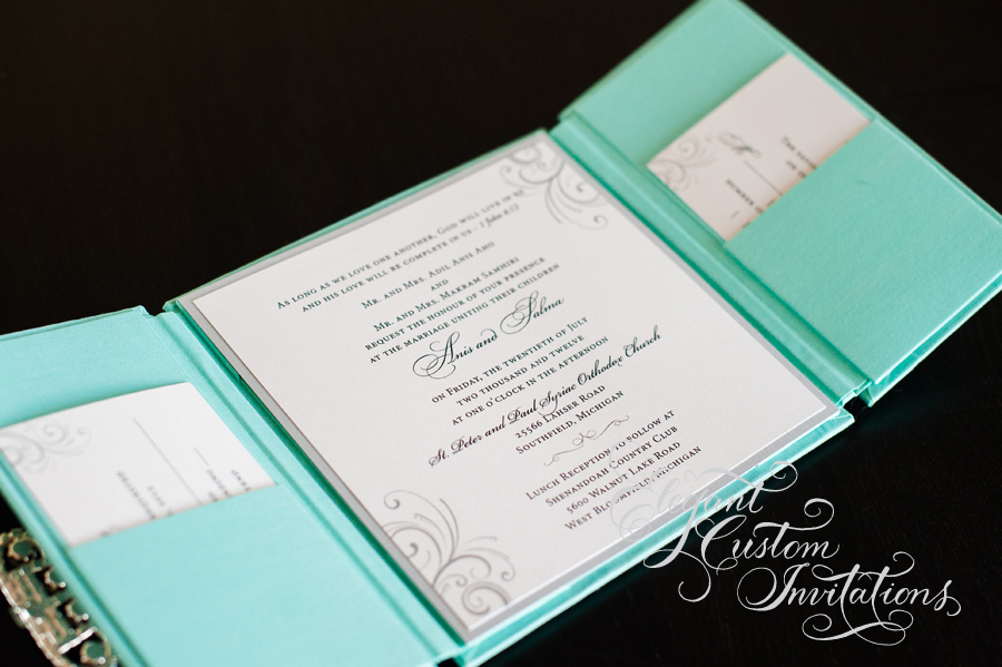 Silk Folios Isabella Invitations Custom Wedding Invitations