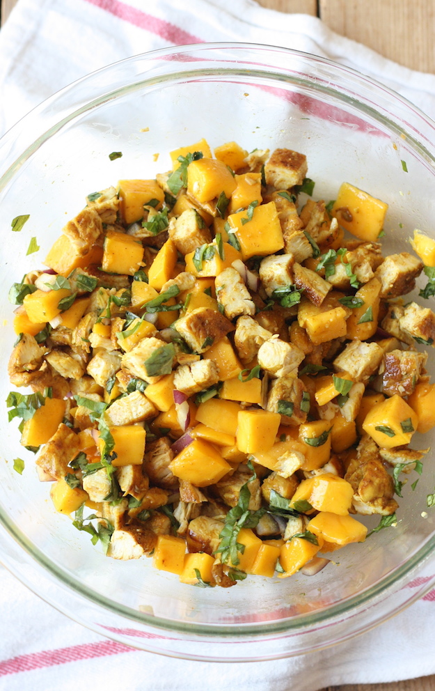 Curried Chicken Salad with Mango recipe by SeasonWithSpice.com