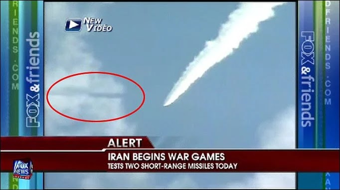 Άγνωστο αντικείμενο  κοντά σε ένα ιρανικό πύραυλο, φεύγει γρήγορα μέσα σε ένα σύννεφο. FOX News