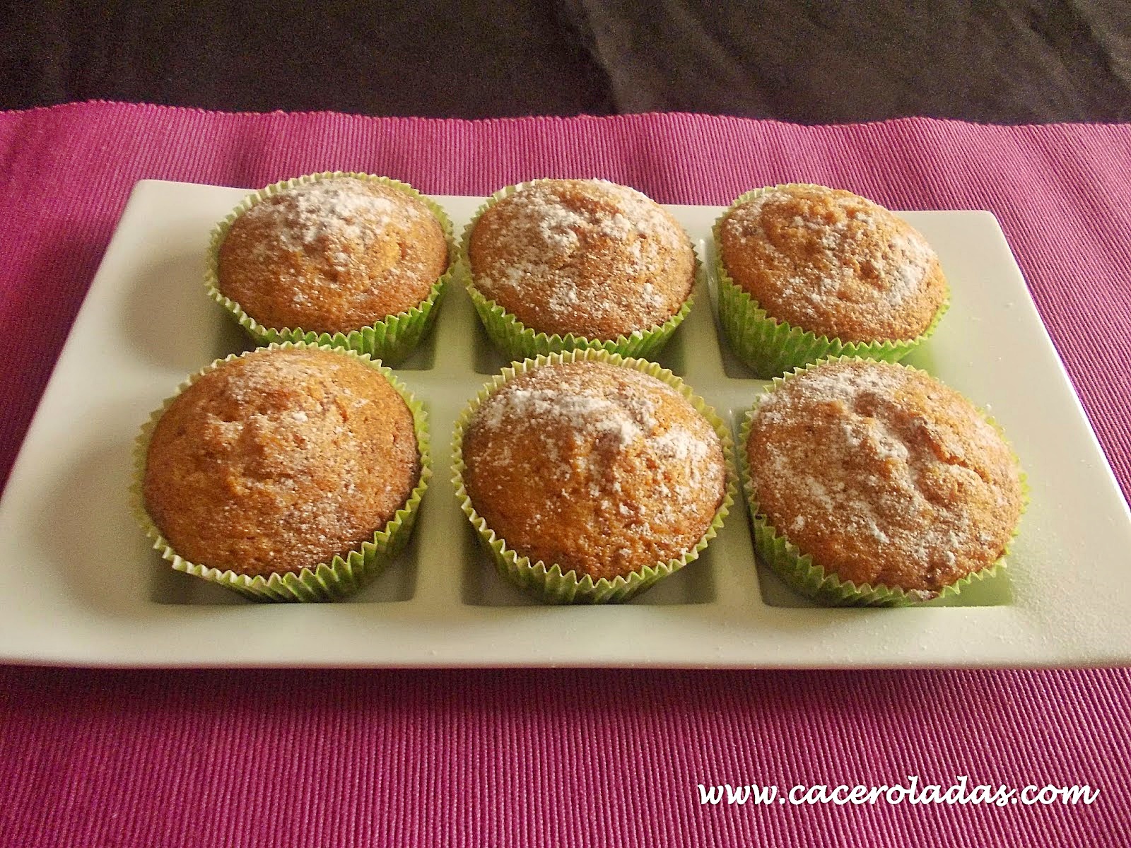 Magdalenas de zanahoria (carrot cupcakes) Caceroladas