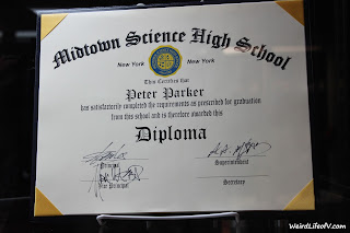 Stan Lee's Comikaze Expo 2015: Stan Lee's Mega Museum Peter Parker's High school diploma