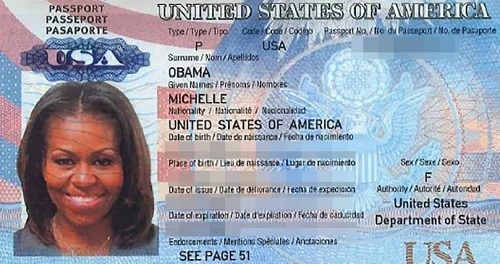 Photo: Michelle Obama's Passport Leaked Online By White House Hackers