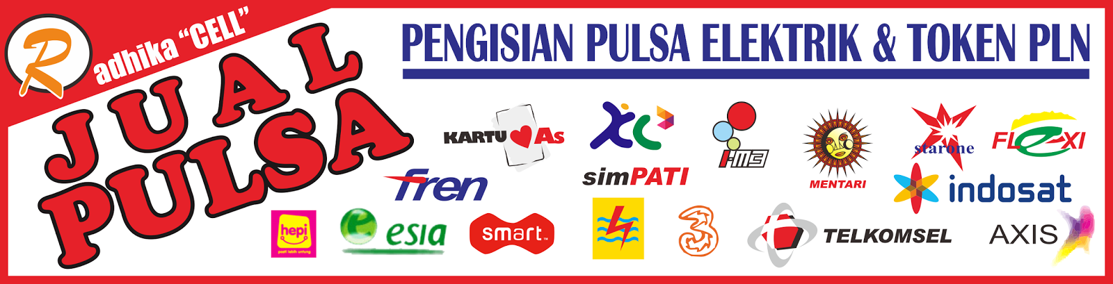 10 FREE DOWNLOAD DESAIN SPANDUK KONTER PULSA CDR PSD 3D PDF 2019 - Desain