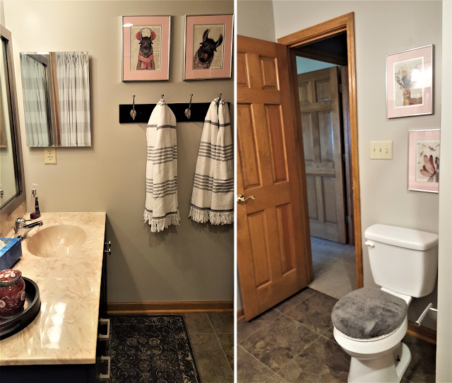 What to do with a bathroom you hate when the reno has to wait- accessories www.BoHoHome.com @bohosusan