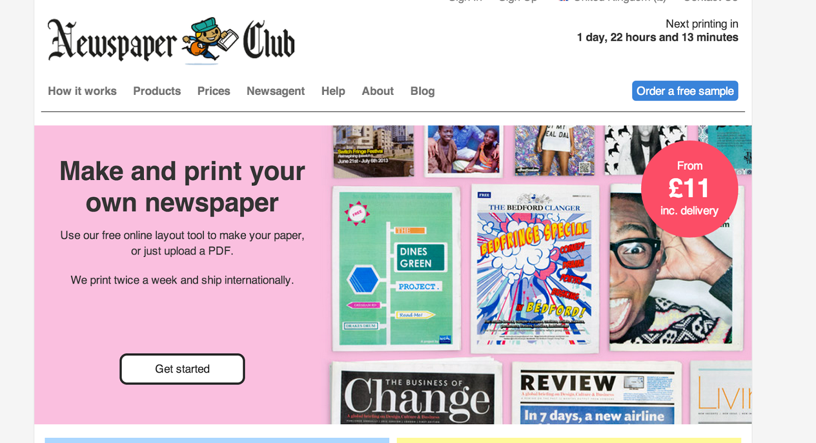 Design Context Design for Print Newspaper club