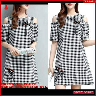 SCP076D67 Dress Kotak Misco Offwhite Dress Wanita | BMGShop