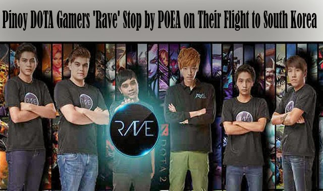 Pinoy DOTA Gamers 'Rave' Stop by POEA on Their Flight to South Korea