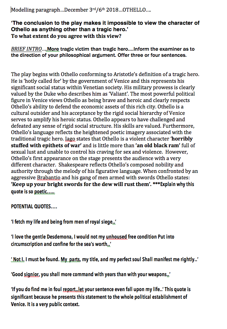 Small Essays In English Othello Essay For Yfinal Notes Essay Research Paper also Classification Essay Thesis Be Curious Resources For A Level Aqa Literature Othello Essay For Essays Examples English