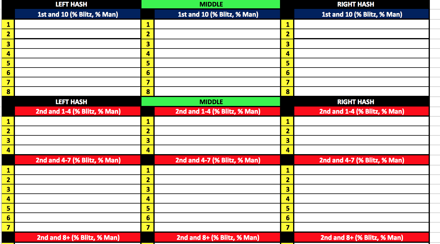 Football Call Sheet Template Excel