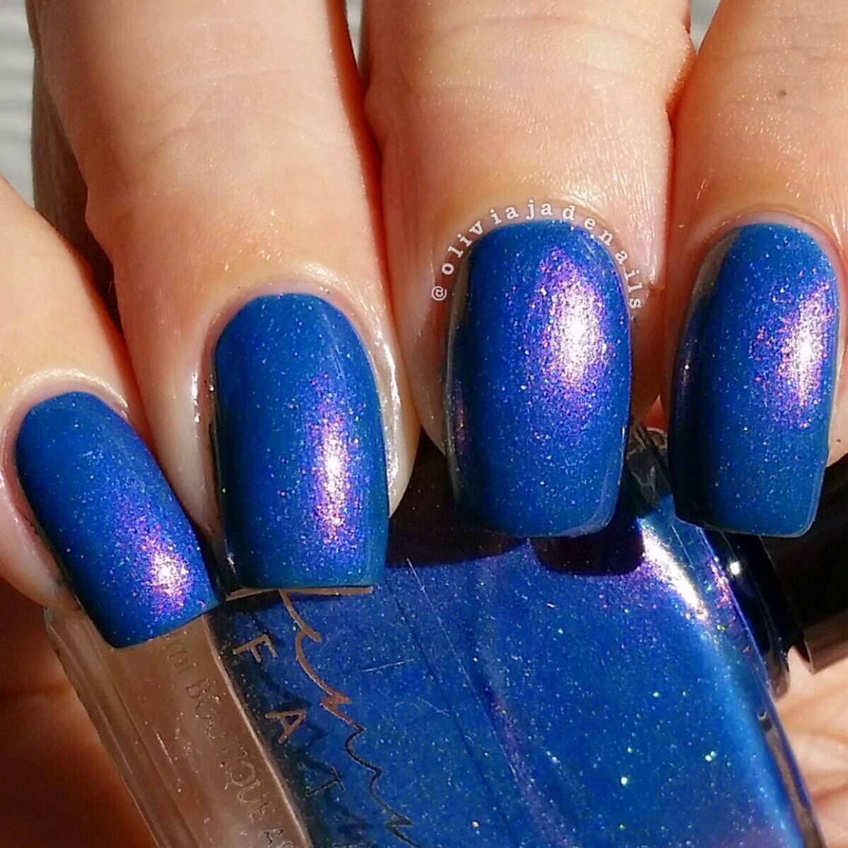 Femme Fatale Cosmetics Poisoned Apple swatched by Olivia Jade Nails