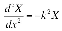 The equation for the spatial part of the diffusion equation after separation of variables.