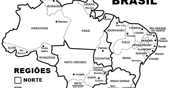 Download Mapa Do Brasil Estados Para Colorir Background