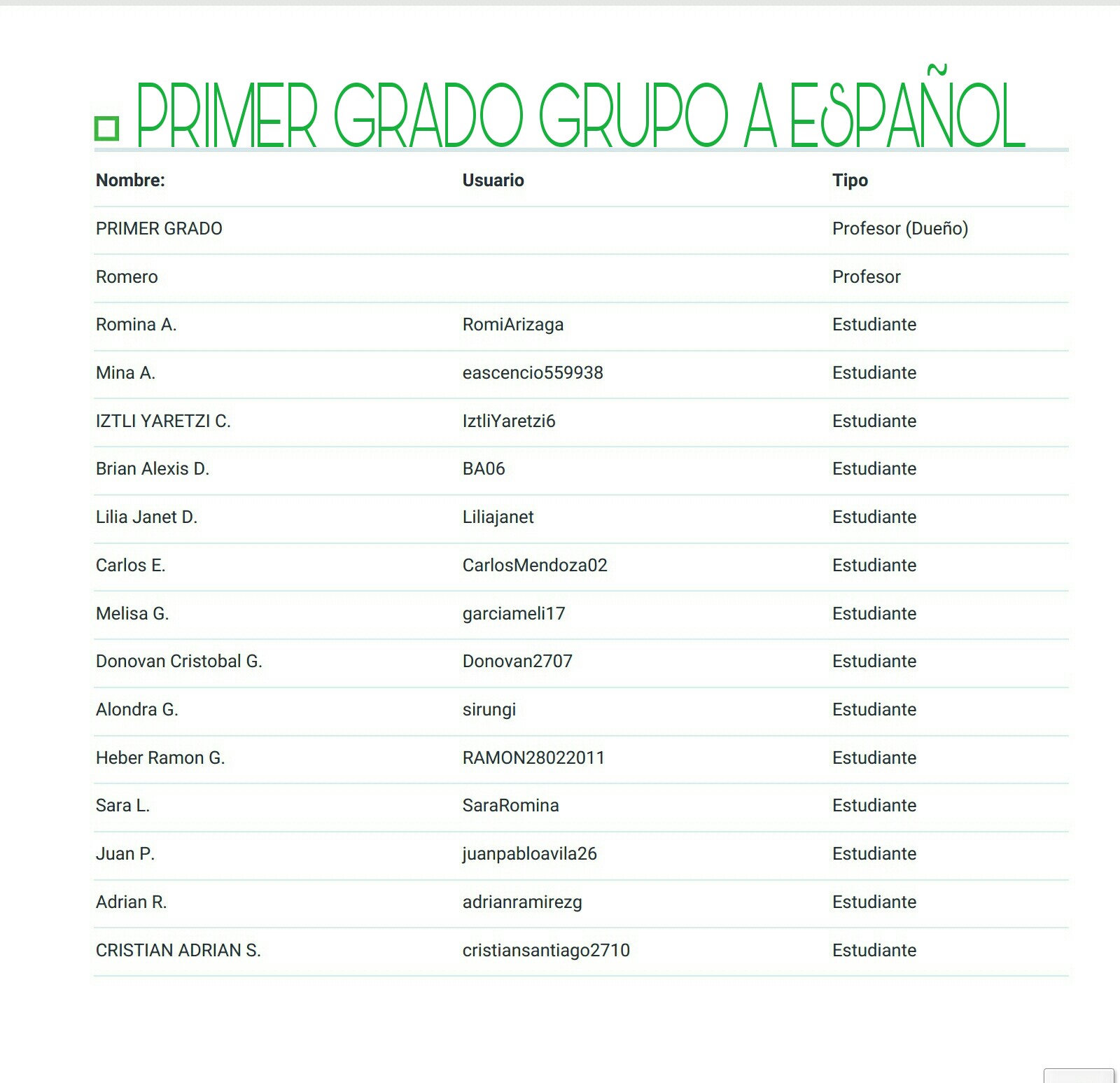 Tareas Primer Grado Grupo A