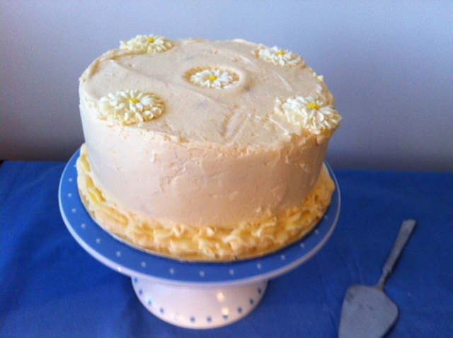 Rose and lemon layer cake