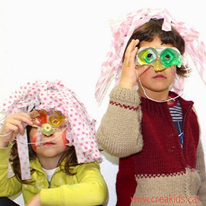 CreaKids: máscaras con hueveras y pelucas de papel de seda