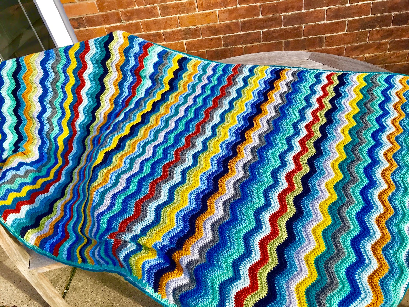 SNOOPYDOGKNITS! EARTH BLANKET....DONE!