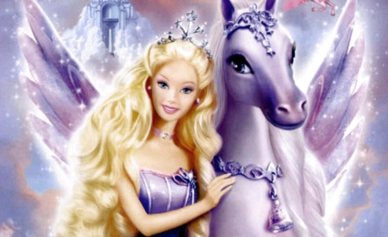 Gambar Barbie Kartun Kuda Terbang Bergerak