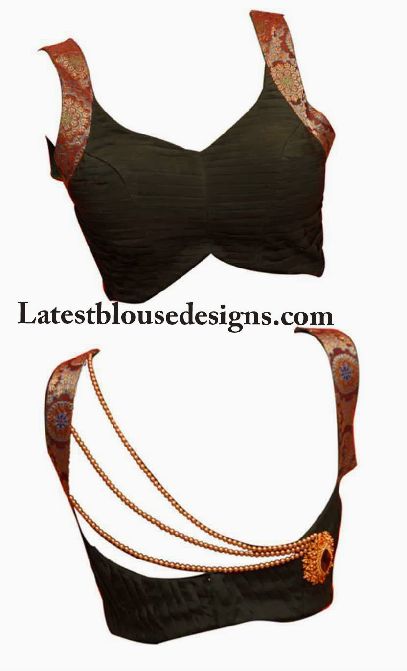 Pleated Sleeveless Blouse | Latest Blouse Designs
