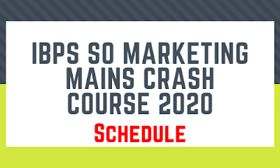 IBPS SO Marketing Mains Crash Course: Schedule
