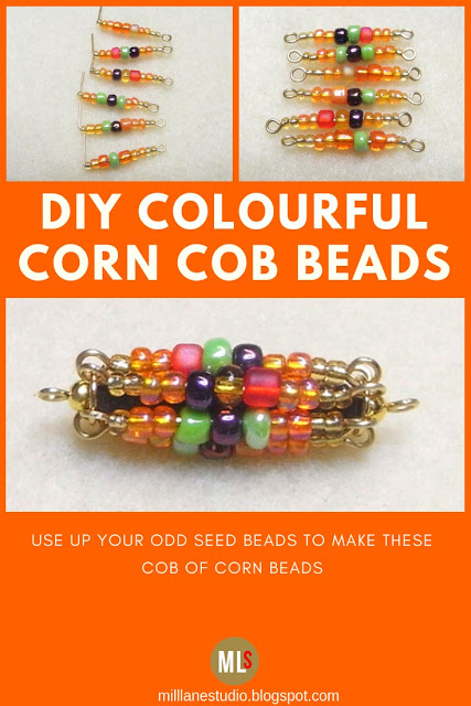 How to make colourful corn cob beads.