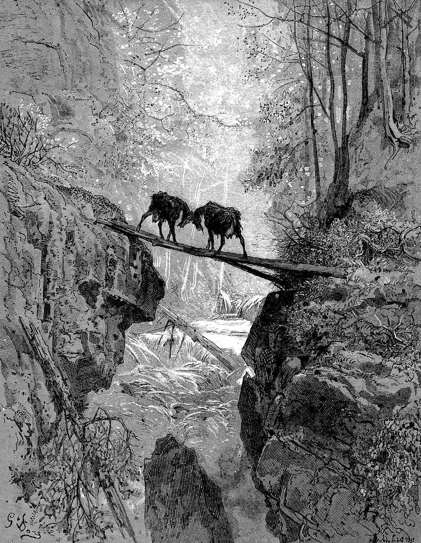 Gustave Dore Gustave Dore, stubborn goats