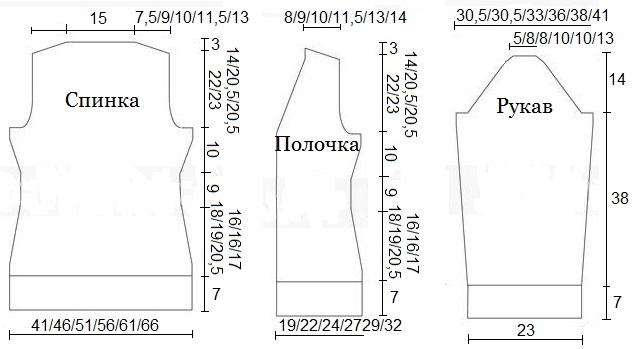 жакет спицами схема jaket spicami shema