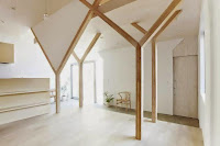 Chiba Japanese House Design with Monster Roof and 8 Laminated Wooden Support