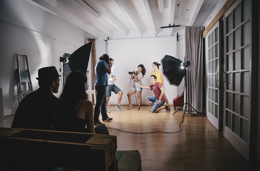 El estudio fotográfico.