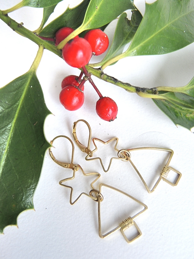 DIY kerstbellen/Christmas tree earrings