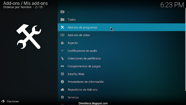 Ingresamos a Add-ons de programas Ingresamos a Add-ons de programas